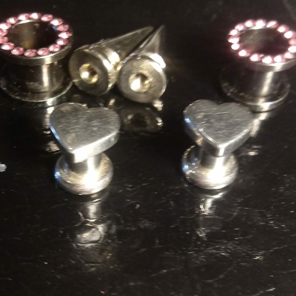 3 Pair of Plug Plugs Earrings LOT - Picture 6 of 16
